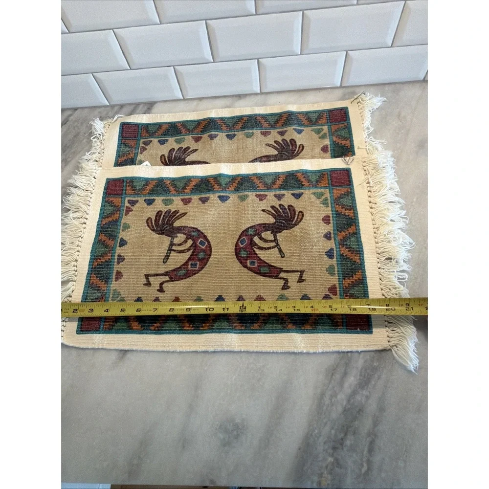 Set Of 2 Vintage Kokopelli Placemats Southwest Rustic 000